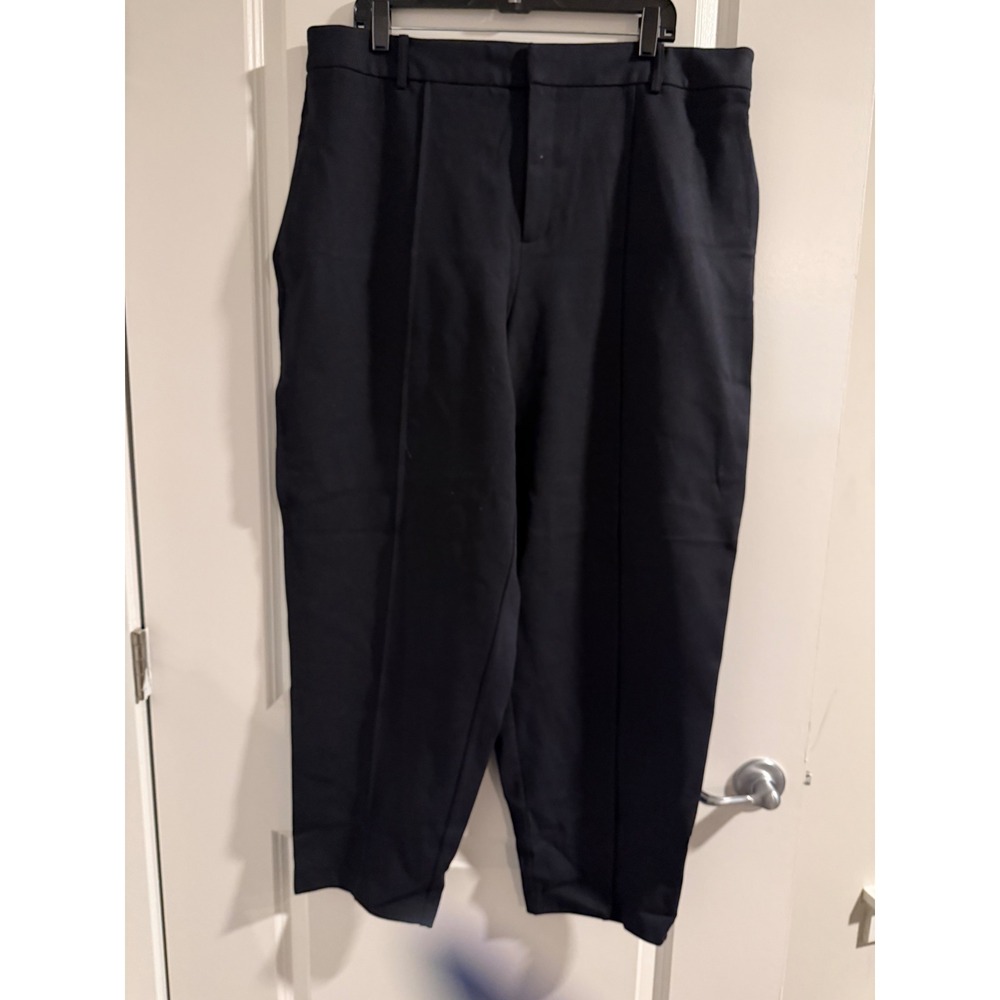 Eloquii Black Wide Leg Cropped Pants Womens Size‎ 16